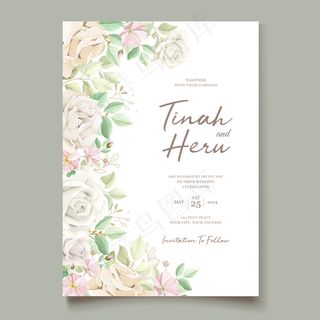 优雅的婚礼请柬套装