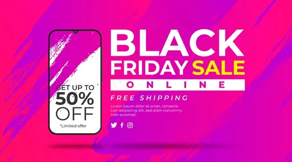 黑色星期五智能手机渐变色背景