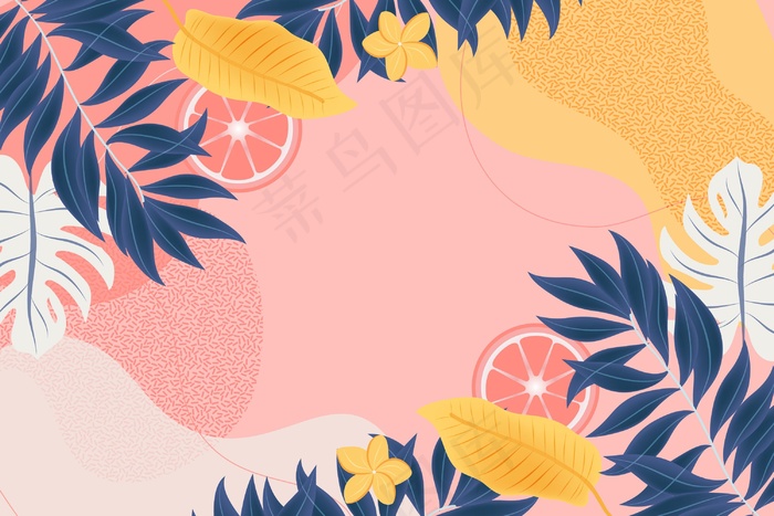 丰富多彩的夏季背景，便于放大