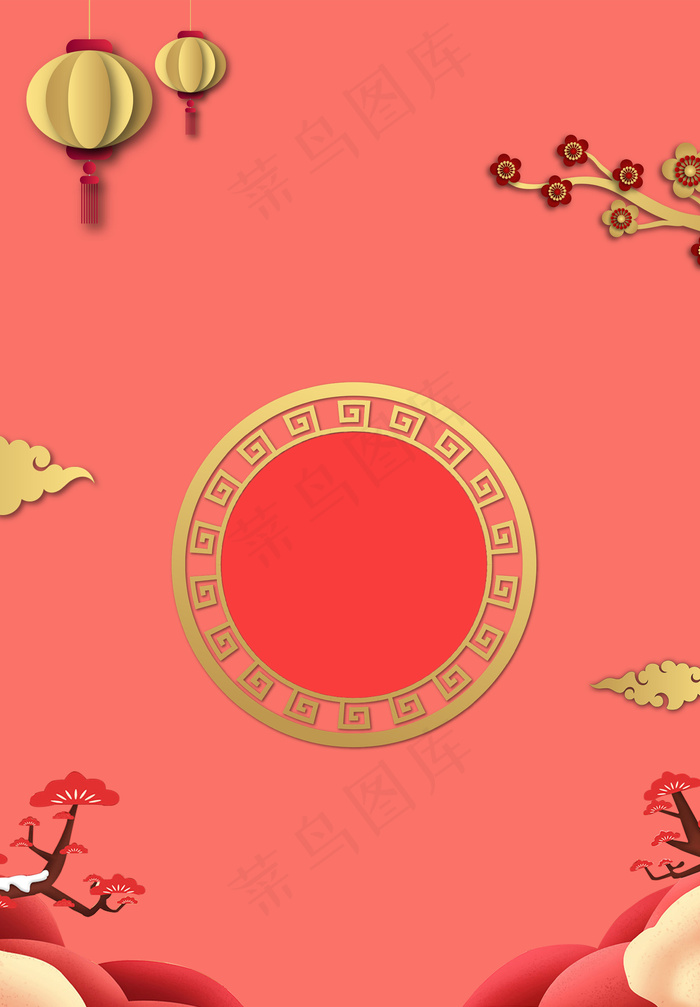 创意金色喜庆猪年海报