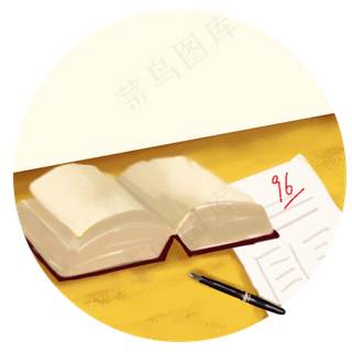 开学季教师节老师批改试卷的办公