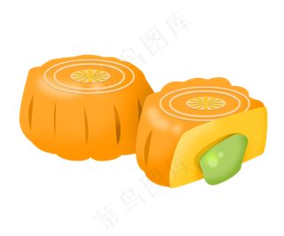 绿色夹心月饼