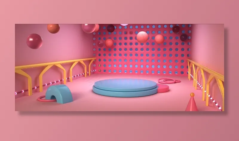 C4D电商通用banner粉色系列(1920*800px 	       )psd模版下载