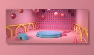 C4D电商通用banner粉色系列