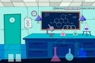 卡通实验室插图