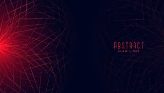 红色抽象几何线条发光的背景
