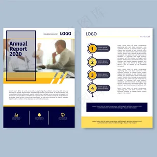 带照片概念的年度报告模板