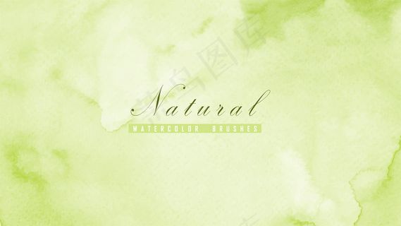 抽象的自然背景用绿色水彩颜料设计。