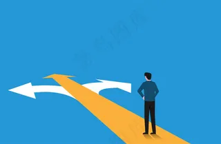 站在十字路口的人对他有一个最好的决定