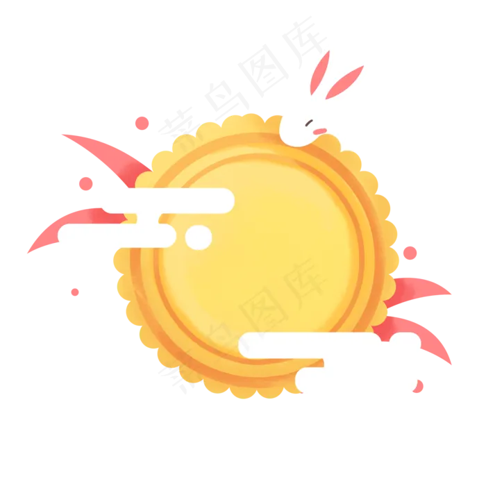 中秋可爱玉兔月饼(2000X2000(DPI:300))psd模版下载