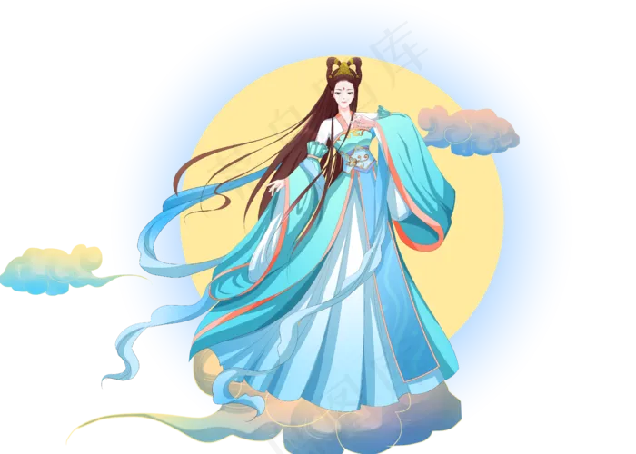 中秋节嫦娥(4960X3545(DPI:300))psd模版下载