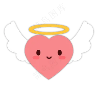 七夕情人节卡通笑脸爱心