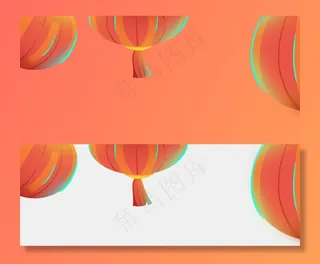 中国风大红灯笼节日新年