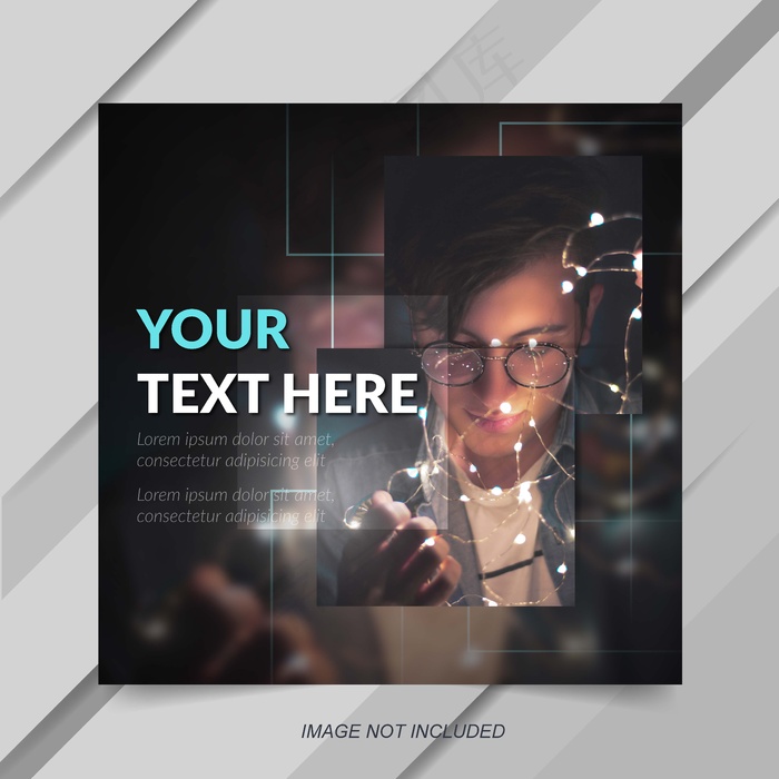 现代暗模板模板