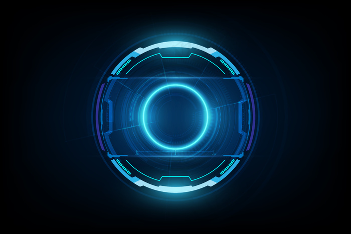 未来主义科幻hud圆形元素背景
