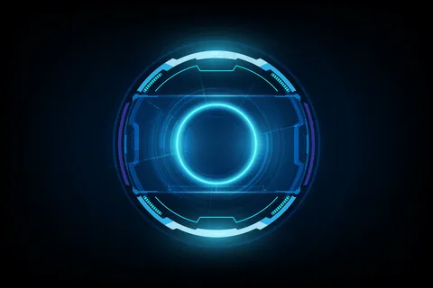 未来主义科幻hud圆形元素背景