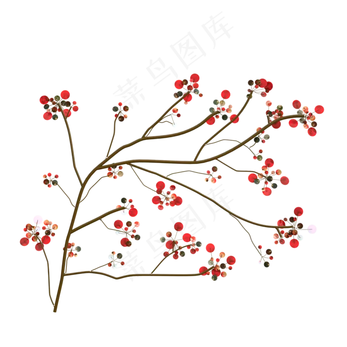 立体腊梅花(2000*2000px 300 dpi )ai矢量模版下载