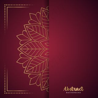 红色背景配花曼陀罗