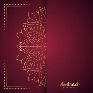 红色背景配花曼陀罗 红色背景配花曼陀罗