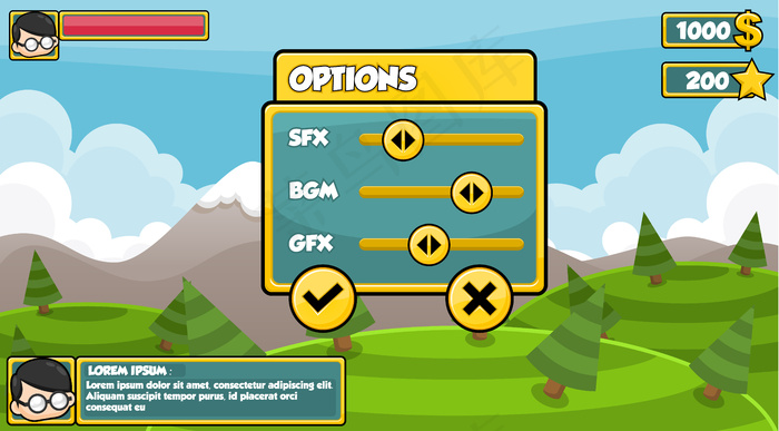 简单的游戏界面