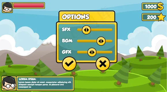 简单的游戏界面