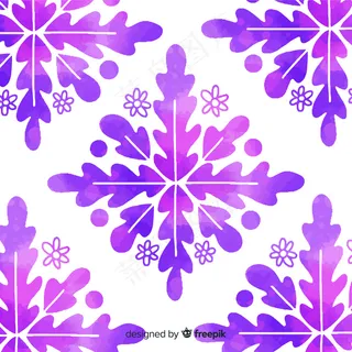 水彩紫色观赏花背景