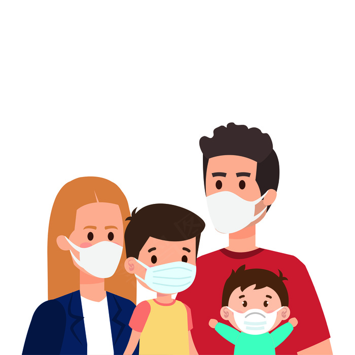 新冠肺炎疫情戴口罩的人物