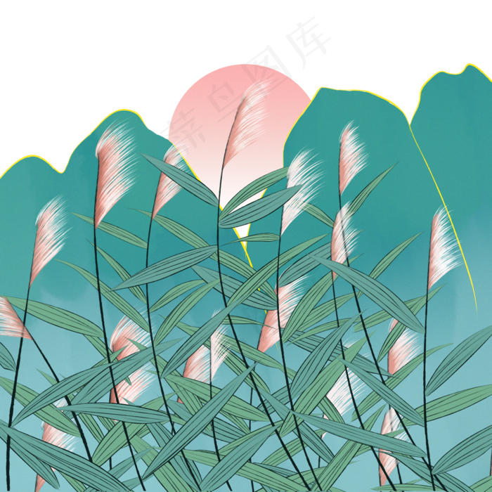 寒露芦苇风景(2000X2000(DPI:300))psd模版下载