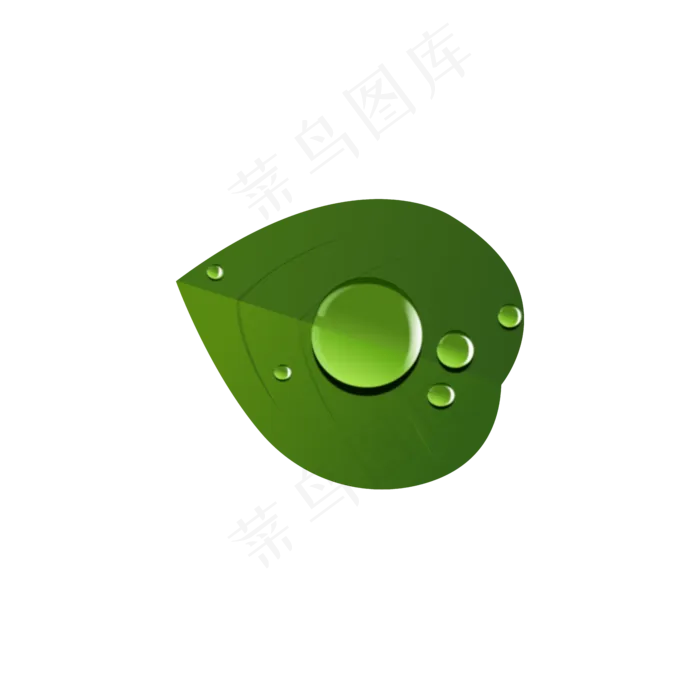 白露清爽绿叶露珠矢量元素(2000X2000(DPI:300))ai矢量模版下载