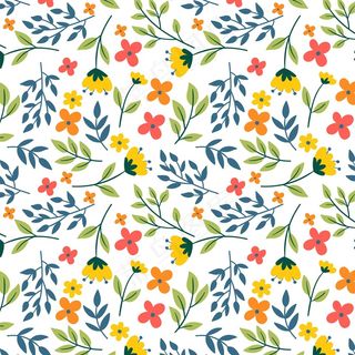 夏日缤纷花朵图案模板