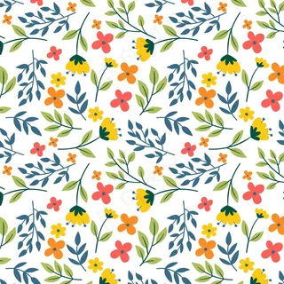 夏日缤纷花朵图案模板