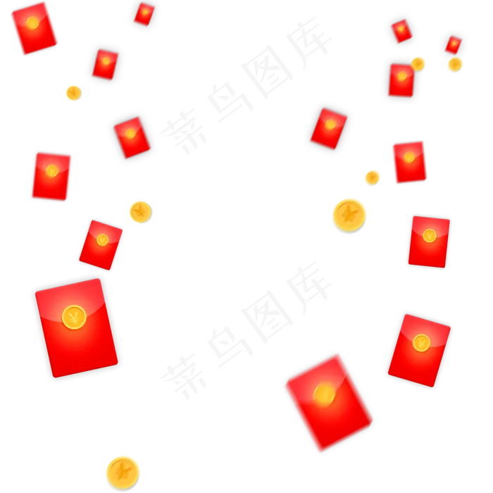 红包雨金币(2000X2000(DPI:72))psd模版下载