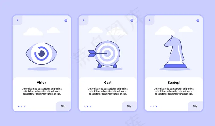 愿景目标战略入职屏幕eps,ai矢量模版下载