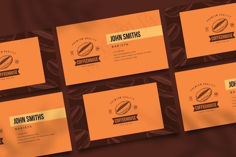 咖啡双面名片v
