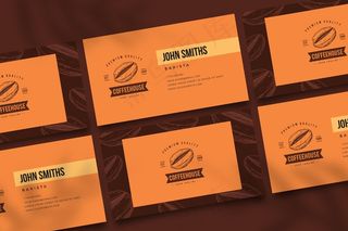 咖啡双面名片v