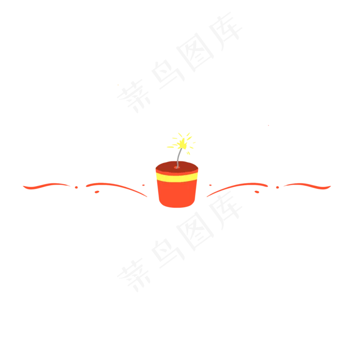 新年春节炮竹分割线(2000X2000(DPI:300))psd模版下载