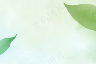 水彩插图中的叶边框环境背景