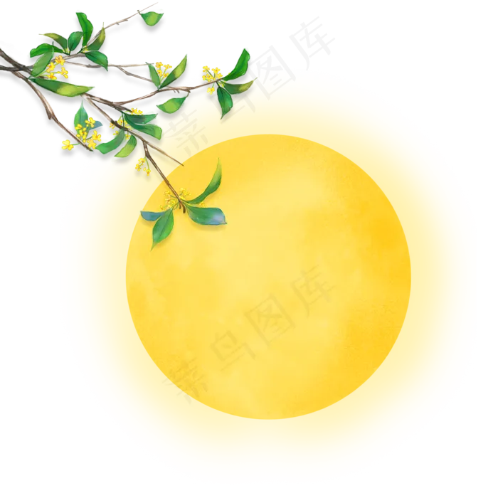 中秋节桂花赏月(2000X2000(DPI:72))psd模版下载