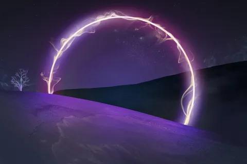 美观的深色墙纸背景，霓虹灯