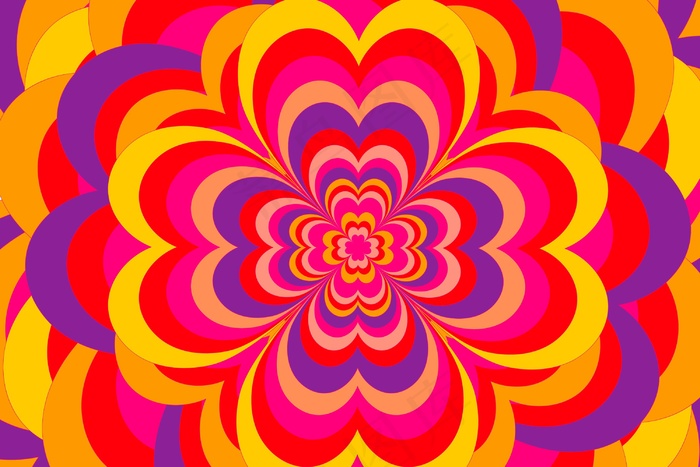 平面手绘迷幻格调背景