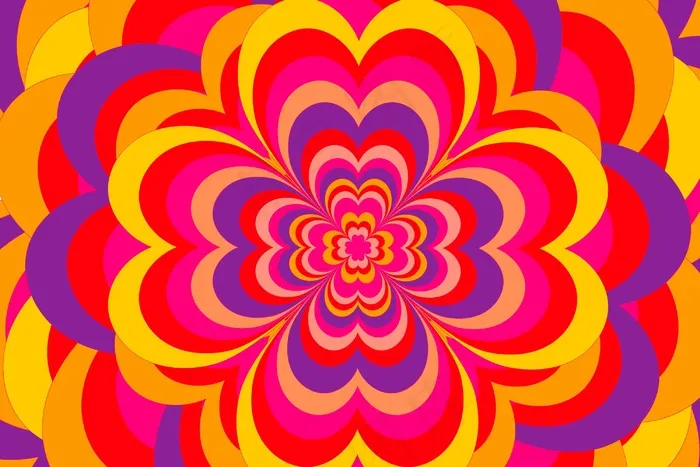 平面手绘迷幻格调背景eps,ai矢量模版下载