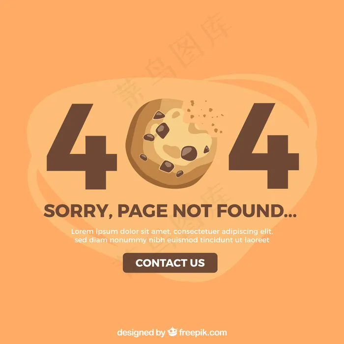 404 cookie错误设计eps,ai矢量模版下载