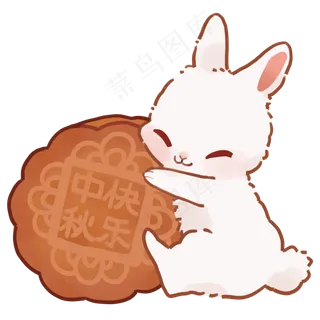 中秋喜欢月饼的玉兔
