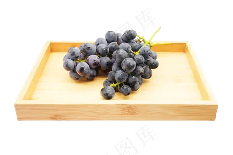 木盘子装葡萄