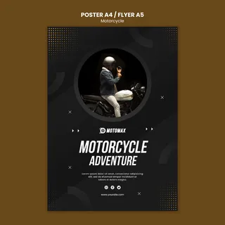 摩托车冒险海报设计