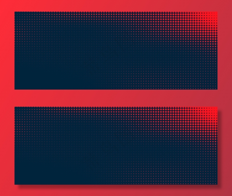 深色背景上的红色半色调图案