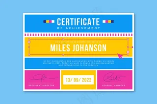 网格设计证书模板