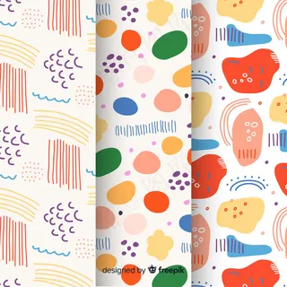 抽象手绘图案包