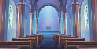 教堂内的教堂景观。天主教教堂的内部。