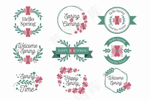 平面设计弹簧标签系列